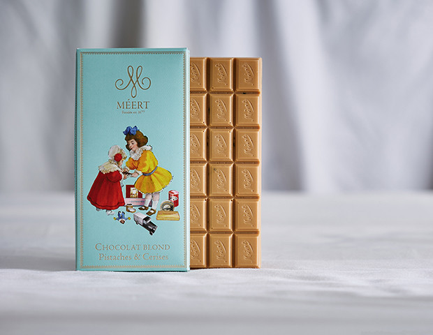 Tablette De Chocolat Blond Pistaches Et Griottes